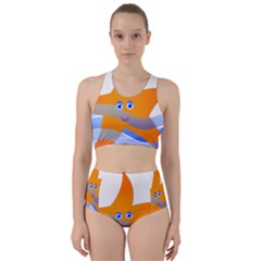 Beach Sea Shell Swimming Racer Back Bikini Set