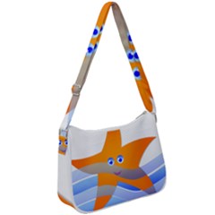 Beach Sea Shell Swimming Zip Up Shoulder Bag