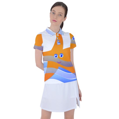 Beach Sea Shell Swimming Women s Polo Tee by Amaryn4rt