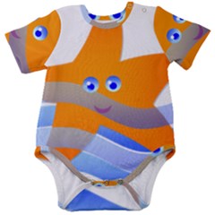 Beach Sea Shell Swimming Baby Short Sleeve Bodysuit