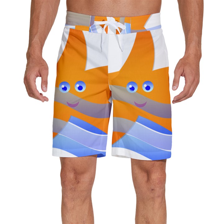 Beach Sea Shell Swimming Men s Beach Shorts