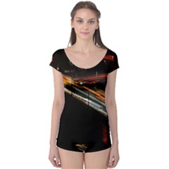 Highway Night Lighthouse Car Fast Boyleg Leotard 