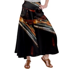 Highway Night Lighthouse Car Fast Women s Satin Palazzo Pants