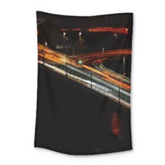 Highway Night Lighthouse Car Fast Small Tapestry