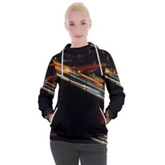 Highway Night Lighthouse Car Fast Women s Hooded Pullover by Amaryn4rt