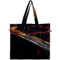 Highway Night Lighthouse Car Fast Canvas Travel Bag by Amaryn4rt