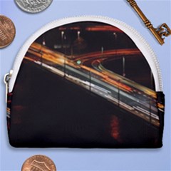 Highway Night Lighthouse Car Fast Horseshoe Style Canvas Pouch by Amaryn4rt