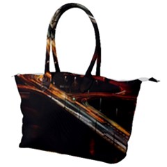 Highway Night Lighthouse Car Fast Canvas Shoulder Bag by Amaryn4rt