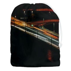 Highway Night Lighthouse Car Fast Drawstring Pouch (3xl) by Amaryn4rt