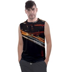 Highway Night Lighthouse Car Fast Men s Regular Tank Top by Amaryn4rt