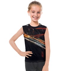 Highway Night Lighthouse Car Fast Kids  Mesh Tank Top by Amaryn4rt