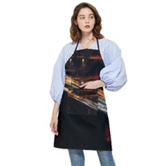 Highway Night Lighthouse Car Fast Pocket Apron by Amaryn4rt