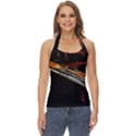 Highway Night Lighthouse Car Fast Basic Halter Top View1