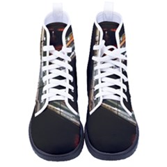 Highway Night Lighthouse Car Fast Men s High-top Canvas Sneakers