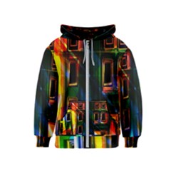 Architecture City Homes Window Kids  Zipper Hoodie by Amaryn4rt