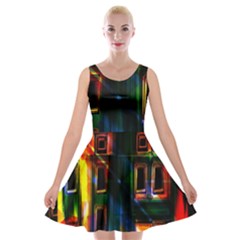 Architecture City Homes Window Velvet Skater Dress by Amaryn4rt