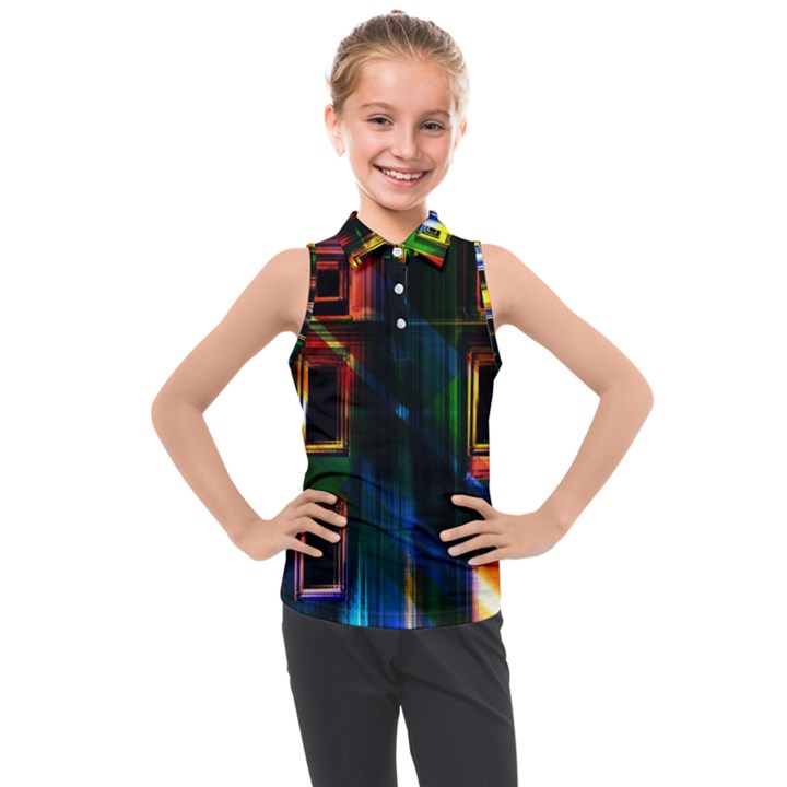 Architecture City Homes Window Kids  Sleeveless Polo Tee