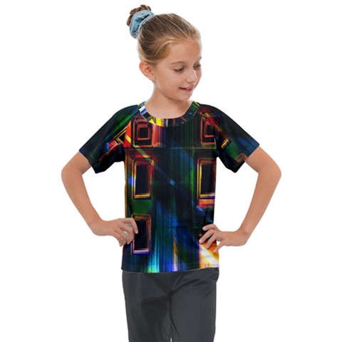 Architecture City Homes Window Kids  Mesh Piece Tee by Amaryn4rt