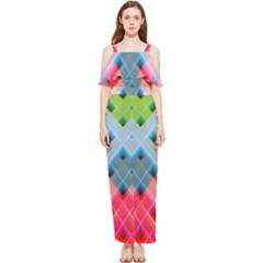 Graphics Colorful Colors Wallpaper Graphic Design Draped Sleeveless Chiffon Jumpsuit by Amaryn4rt