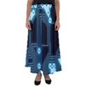 A Completely Seamless Background Design Circuitry Flared Maxi Skirt View1