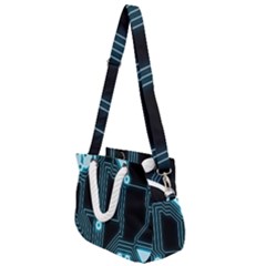 A Completely Seamless Background Design Circuitry Rope Handles Shoulder Strap Bag by Amaryn4rt