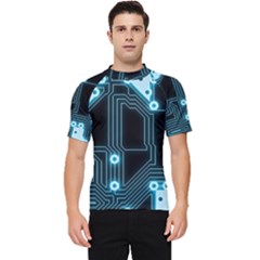 A Completely Seamless Background Design Circuitry Men s Short Sleeve Rash Guard by Amaryn4rt