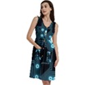 A Completely Seamless Background Design Circuitry Sleeveless Dress With Pocket View3