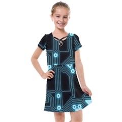 A Completely Seamless Background Design Circuitry Kids  Cross Web Dress by Amaryn4rt