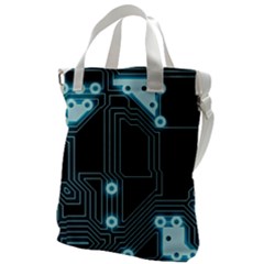 A Completely Seamless Background Design Circuitry Canvas Messenger Bag by Amaryn4rt