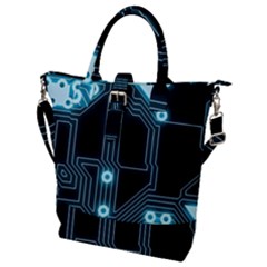 A Completely Seamless Background Design Circuitry Buckle Top Tote Bag by Amaryn4rt