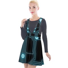 A Completely Seamless Background Design Circuitry Plunge Pinafore Velour Dress by Amaryn4rt