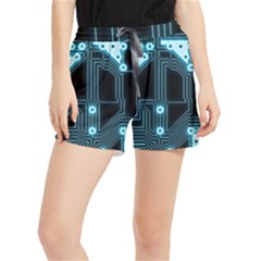 A Completely Seamless Background Design Circuitry Women s Runner Shorts by Amaryn4rt