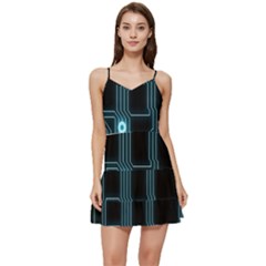 A Completely Seamless Background Design Circuitry Short Frill Dress by Amaryn4rt