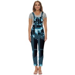 A Completely Seamless Background Design Circuitry Women s Pinafore Overalls Jumpsuit by Amaryn4rt