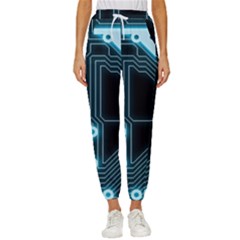 A Completely Seamless Background Design Circuitry Women s Cropped Drawstring Pants by Amaryn4rt