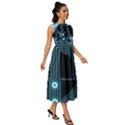 A Completely Seamless Background Design Circuitry Sleeveless Round Neck Midi Dress View3