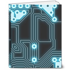 A Completely Seamless Background Design Circuitry 8  X 10  Hardcover Notebook by Amaryn4rt