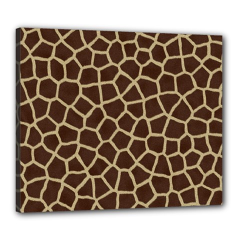 Giraffe Animal Print Skin Fur Canvas 24  X 20  (stretched) by Amaryn4rt