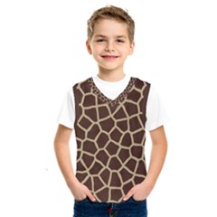 Giraffe Animal Print Skin Fur Kids  Basketball Tank Top by Amaryn4rt