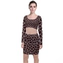 Giraffe Animal Print Skin Fur Top and Skirt Sets View1