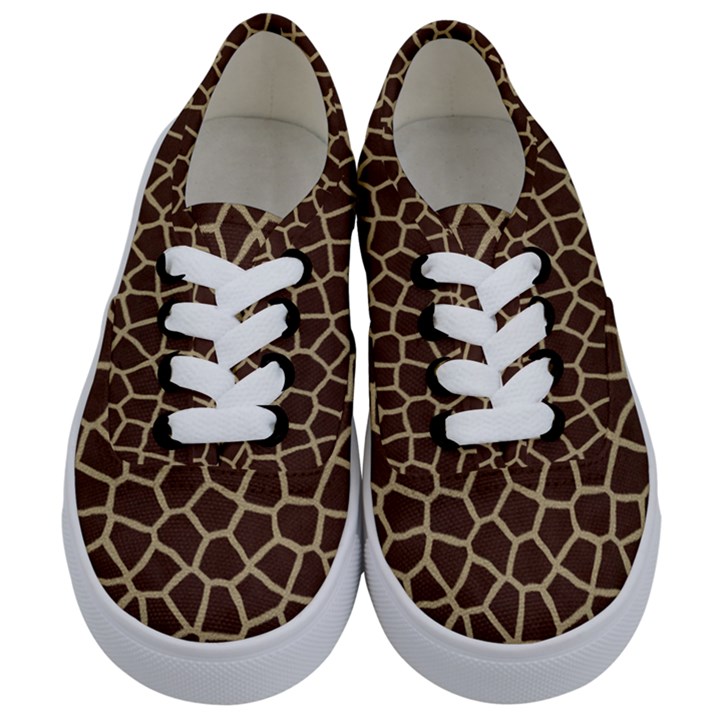 Giraffe Animal Print Skin Fur Kids  Classic Low Top Sneakers