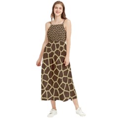 Giraffe Animal Print Skin Fur Boho Sleeveless Summer Dress by Amaryn4rt