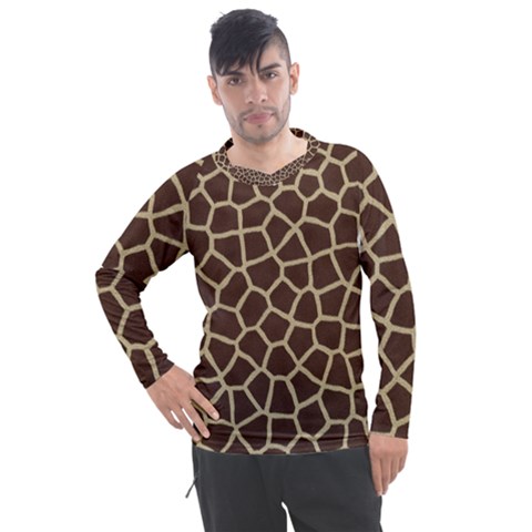 Giraffe Animal Print Skin Fur Men s Pique Long Sleeve Tee by Amaryn4rt