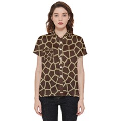 Giraffe Animal Print Skin Fur Short Sleeve Pocket Shirt by Amaryn4rt