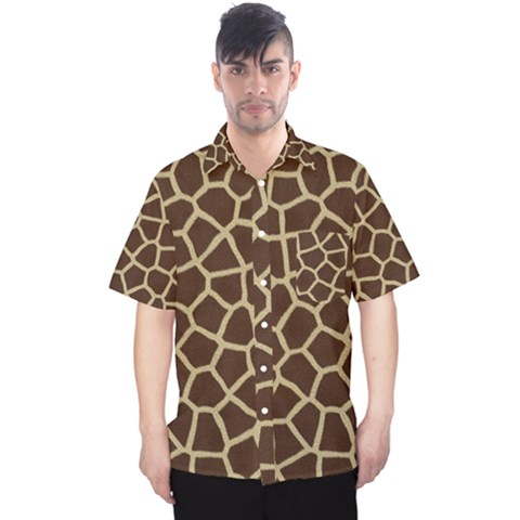 Giraffe Animal Print Skin Fur Men s Hawaii Shirt by Amaryn4rt