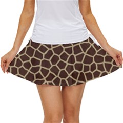 Giraffe Animal Print Skin Fur Women s Skort