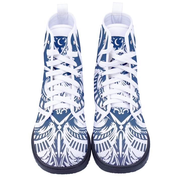 Owl Kid s High-Top Canvas Sneakers