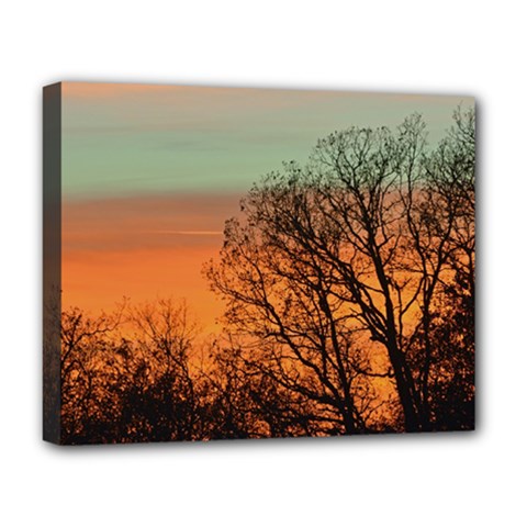 Twilight Sunset Sky Evening Clouds Deluxe Canvas 20  X 16  (stretched) by Amaryn4rt