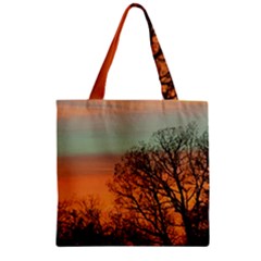 Twilight Sunset Sky Evening Clouds Zipper Grocery Tote Bag by Amaryn4rt