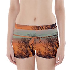 Twilight Sunset Sky Evening Clouds Boyleg Bikini Wrap Bottoms by Amaryn4rt